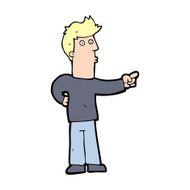 cartoon curious man pointing N14