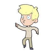 cartoon pointing boy N44
