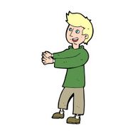 cartoon happy man N687