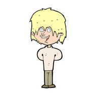 cartoon happy scruffy boy N13