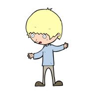 cartoon boy with outstretched arms N14