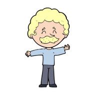 cartoon boy with mustache N14
