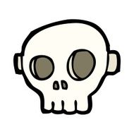 cartoon spooky skull mask N28