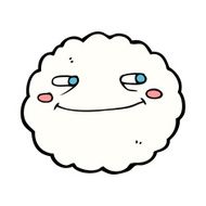 cartoon happy cloud N18