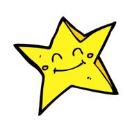 cartoon happy star character N25