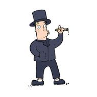 cartoon smoking gentleman N13
