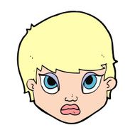 cartoon sulking woman N14