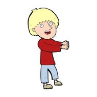 cartoon happy man showing N14