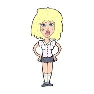 cartoon woman been in fight N14