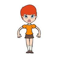 cartoon woman looking annoyed N14