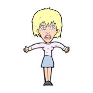 cartoon shocked woman N140