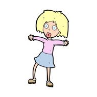 cartoon surprised woman N329