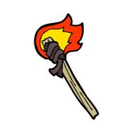 cartoon burning torch N13