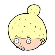 cartoon surprised woman&#039;s face N15