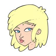 cartoon curious woman N87