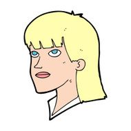 cartoon serious woman N28