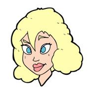 cartoon pretty woman N398