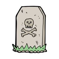 cartoon spooky grave N83