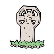 cartoon spooky grave N84