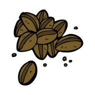 Cartoon Coffee Beans N34
