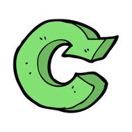 cartoon recycling symbol N14