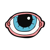 cartoon staring eye N13
