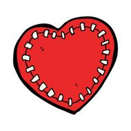 cartoon stitched heart N14