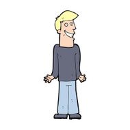 Cartoon Man Shrugging Shoulders N96
