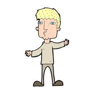 cartoon curious man N100