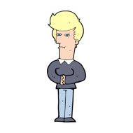 cartoon man narrowing his eyes N14