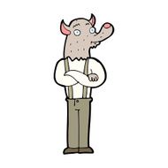 cartoon friendly werewolf N20