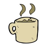 cartoon mug of coffee N15