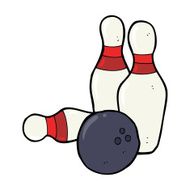 ten pin bowling cartoon N16
