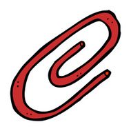 cartoon paperclip N34