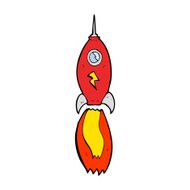 Cartoon Rocket N69