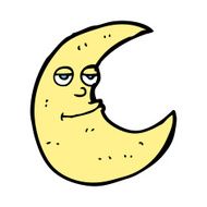 happy cartoon moon N14