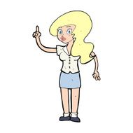 cartoon pretty woman with idea N95