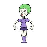 cartoon zombie monster woman N14