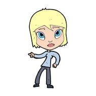 cartoon pointing woman N43