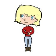 cartoon friendly woman N97