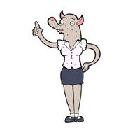 cartoon werewolf woman with idea N10