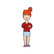 cartoon annoyed woman N270