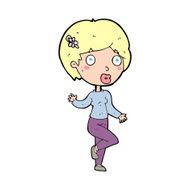 cartoon suprised woman N17