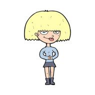 cartoon sly woman N14