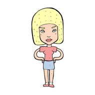 cartoon annoyed woman N271