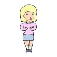 cartoon woman making excuses N26
