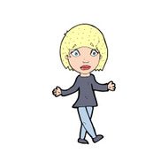 cartoon suprised woman N18