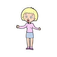cartoon woman making excuses N27