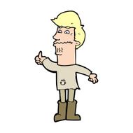 cartoon nervous man N222