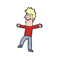 cartoon happy man N688